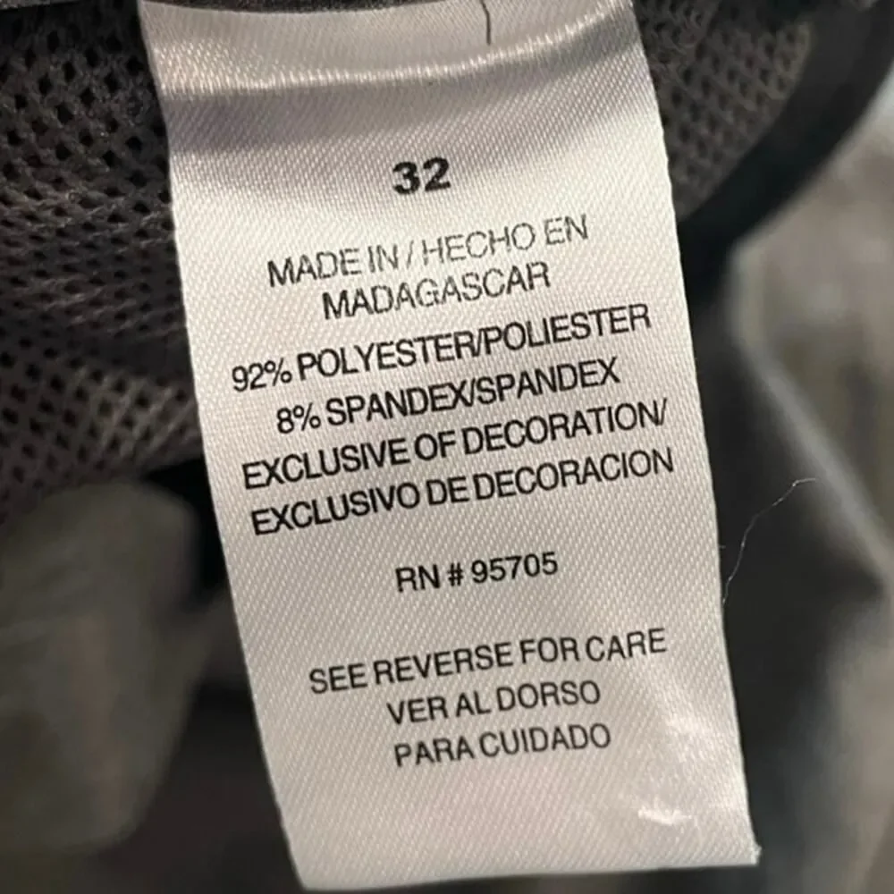 Iron Co Mens Performance Hybrid Cargo Shorts Mid Rise Stretch Heather Gray Sz 32